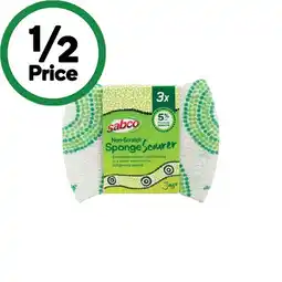 Woolworths Sabco Jingo Sponge Scourer Pk 3 offer