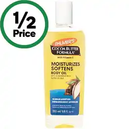 Woolworths Palmer's Cocoa Butter Formula Moisturising Body Oil 250ml offer