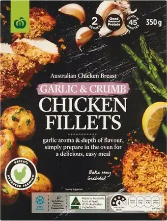 Woolworths Woolworths Chicken Breast Fillets Crumbed 350g – From the Freezer offer