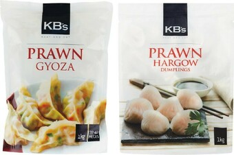Woolworths KB’s Prawn Gyoza or Hargow 1 kg offer
