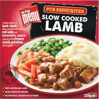 Woolworths On the Menu Plated Meals 320g offer