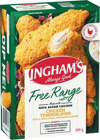 Woolworths Ingham’s Free Range Chicken Breast Tenders, Nuggets or Fillets 300-400g offer