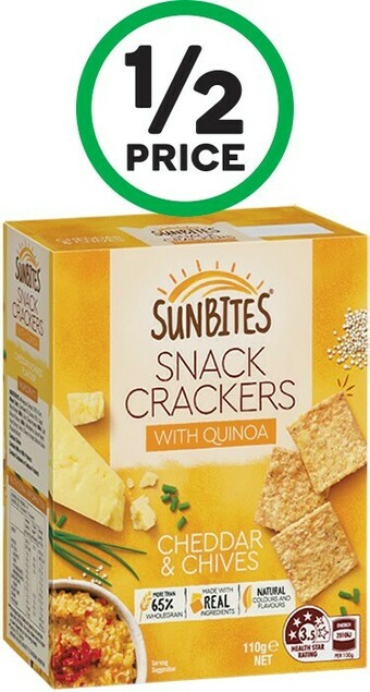 Woolworths Sunbites Crackers 105-110g offer