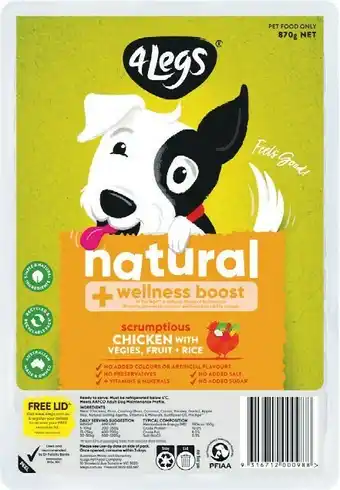 Woolworths 4 Legs Meatballs 870g – From the Pet Food Chiller offer