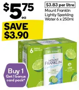 Woolworths Mount Franklin Lightly Sparkling Water offer
