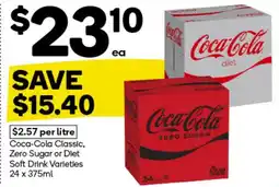 Woolworths Coca-Cola Classic, Zero Sugar or Diet Soft Drink Varieties offer