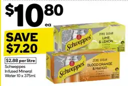 Woolworths Schweppes Infused Mineral Water offer
