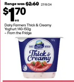 Woolworths Dairy Farmers Thick & Creamy Yoghurt offer