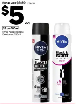 Woolworths Nivea Antiperspirant Deodorant offer