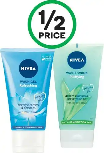 Woolworths Nivea Daily Essentials Wash Gel or Wash Scrub 150ml offer