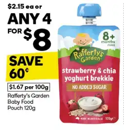 Woolworths Rafferty's Garden Baby Food Pouch offer