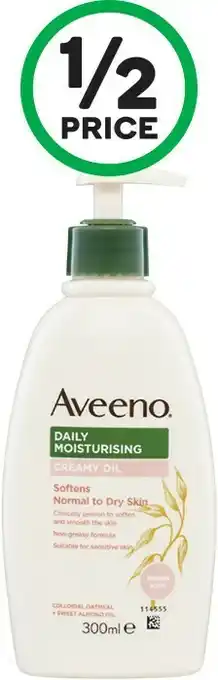 Woolworths Aveeno Daily Moisturising Creamy Oil Lotion 300ml offer