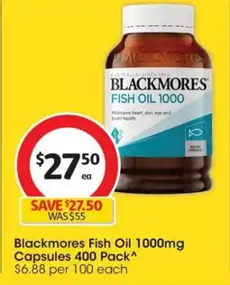 Coles Blackmores Fish Oil Capsules offer