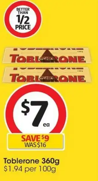 Coles Toblerone offer