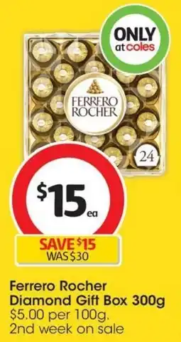 Coles Ferrero Rocher Diamond Gift Box offer