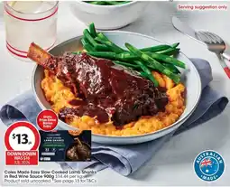 Coles Coles Made Easy Slow Cooked Lamb Shanks in Red Wine Sauce offer