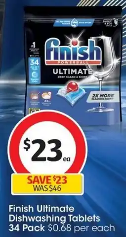 Coles Finish Ultimate Dishwashing Tablets offer