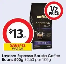 Coles Lavazza Espresso Barista Coffee Beans offer