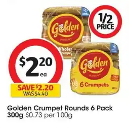 Coles Golden Crumpet Rounds 6 Pack offer