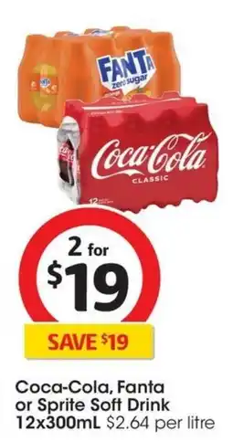 Coles Coca-Cola, Fanta or Sprite Soft Drink offer