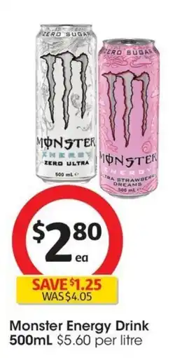 Coles Monster Energy Drink offer