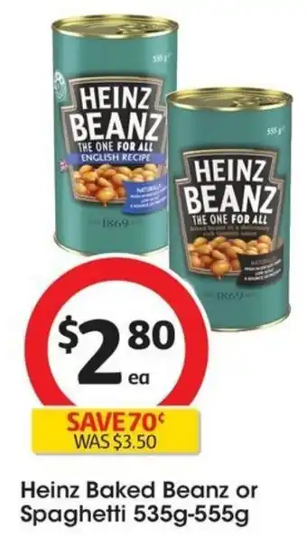 Coles Heinz Baked Beanz or Spaghetti offer