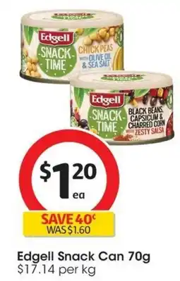 Coles Edgell Snack Can offer