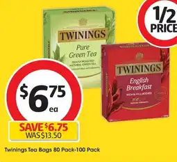 Coles Twinings Tea Bags offer