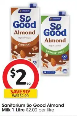 Coles Sanitarium So Good Almond Milk offer