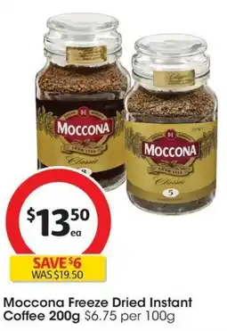Coles Moccona Freeze Dried Instant Coffee offer