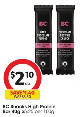Coles BC Snacks High Protein Bar offer
