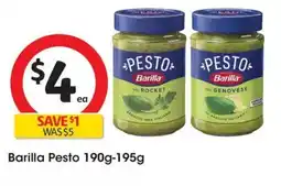 Coles Barilla Pesto offer