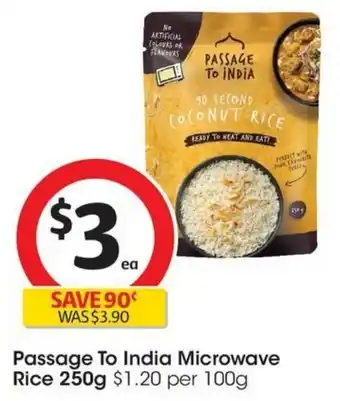 Coles Passage To India Microwave Rice offer