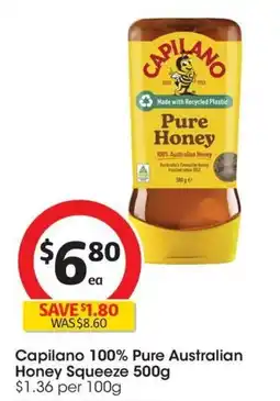 Coles Capilano 100% Pure Australian Honey Squeeze offer