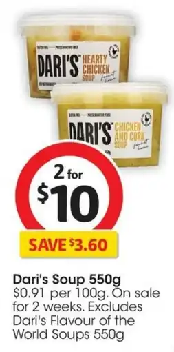Coles Dari's Soup offer