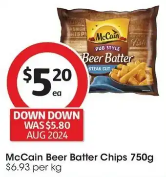 Coles McCain Beer Batter Chips offer