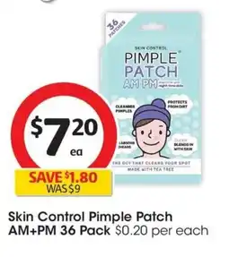 Coles Skin Control Pimple Patch AM+PM 36 Pack offer