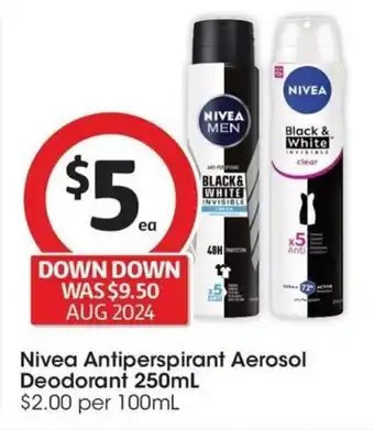 Coles Nivea Antiperspirant Aerosol Deodorant offer