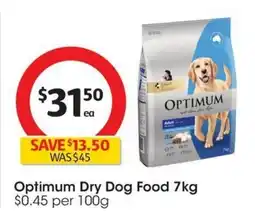 Coles Optimum Dry Dog Food offer