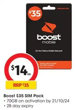 Coles Boost 35 SIM Pack offer