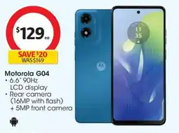 Coles Motorola G04 offer
