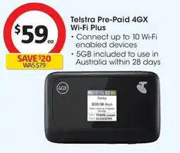 Coles Telstra Pre-Paid 4GX Wi-Fi Plus offer
