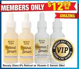 Beauty Glam 5% Retinol or Vitamin C Serum
