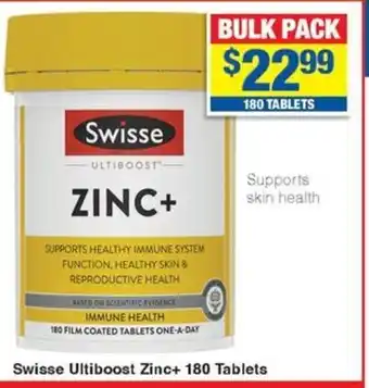 My Chemist Swisse Ultiboost Zinc+ 180 Tablets offer