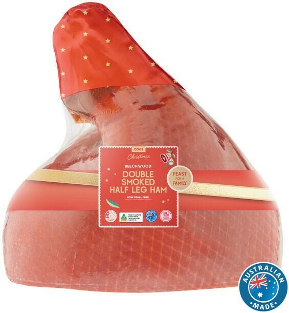 Coles Beechwood Double Smoked Half Leg Ham offer at Coles