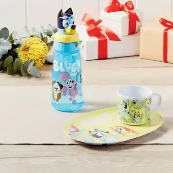 Coles Bluey 3D Action Bottle or Bluey Milk and Cookie Set offer
