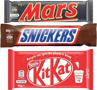 Coles Mars Medium Bar 35g-56g or Nestlé Medium Bar 35g-55g offer