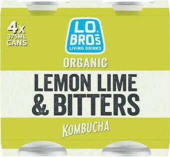 Coles Lo Bros Kombucha 4x375mL offer