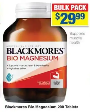 My Chemist Blackmores Bio Magnesium 200 Tablets offer