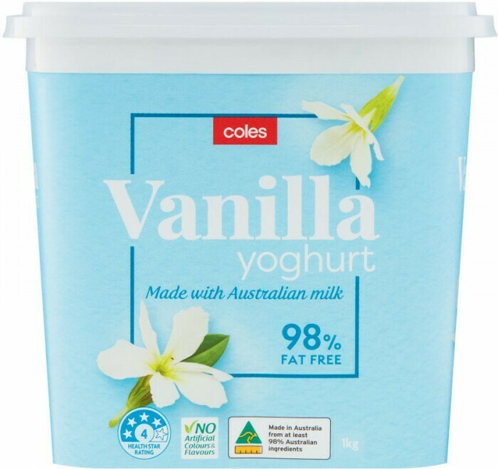 Coles Vanilla Yoghurt 1kg offer at Coles